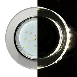 Св-к GX53 H4 LD5310 Стекло Круг 4000K хром/хром 38x126 Ecola