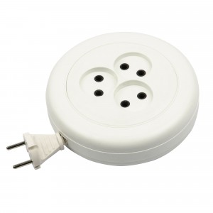 Удлинитель-рулетка ШВВП 2x0.75 3 роз. 3 м. 6А белый Uniel