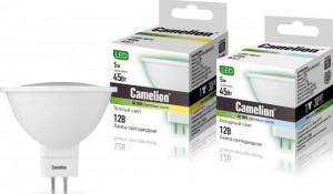Лампа св/д MR16 5W GU5.3 3000К Camelion