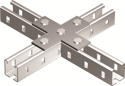 Пластина соединительная Х-обр., горячеоцинкованная DKC