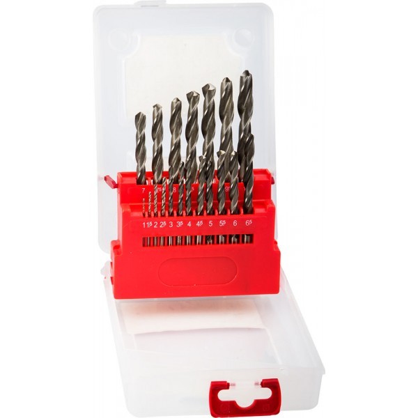 ТЕХНИК 19шт(1-10мм), Набор сверл по металлу, сталь Р4М2, класс В ЗУБР