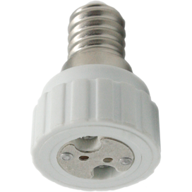 Переходник с цоколя Е14 на MR16 белый Ecola