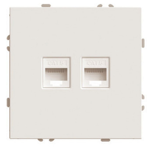 Розетка компьютерная 2-местная RJ-45 (механизм), серия Эмили, RST00-5111-08, кашемир, soft touch