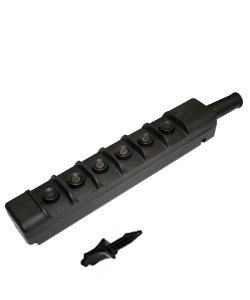 Пост кнопочный ПКТ-60 У2, 6,3А, IP30, вверх, вниз, влево, вправо, вперед, назад (с ключом защиты) Электротехник