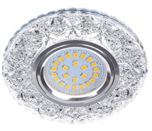 Светильник LD7040 MR16 GU5.3 Круг "Бабочки" подсветка 4000K прозр/хром 25x95 ECOLA