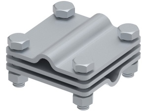 Соединитель 65х65 пруток-пруток с разделительной пластиной, гор. цинк Ostec