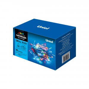 Гирлянда-нить ул. MULTI 5W 120LED разноцв. 10м, 8реж. IP67 Uniel