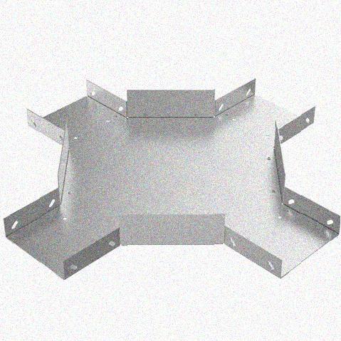Лоток крестообразный замковый глухой КМЗГ 200х80 УХЛ1, оцинкованный лист, S1,0