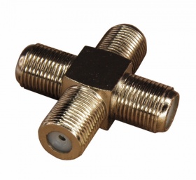 Переходник соединитель х 4 гнезда F (F- крест)  (03-065) PROconnect