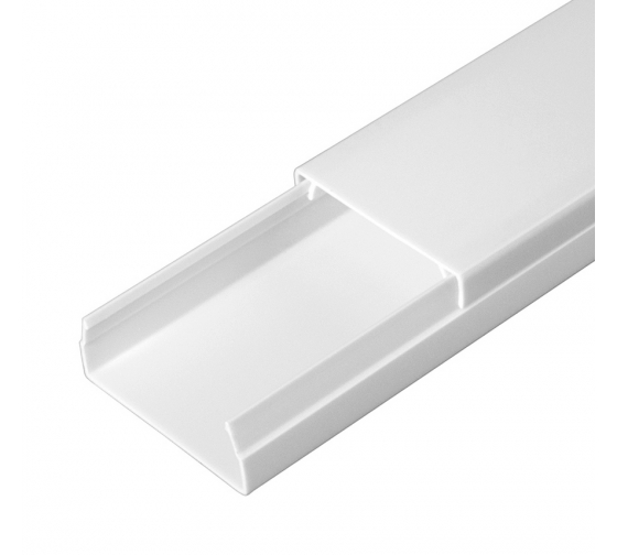 Кабель-канал белый 2-й замок в п/э 40х16 мм (56м/уп) Промрукав