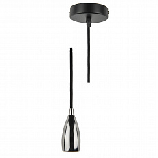 Патрон декор-ый LOFT Techno E27 провод 1м, черный жемчуг, металл Uniel