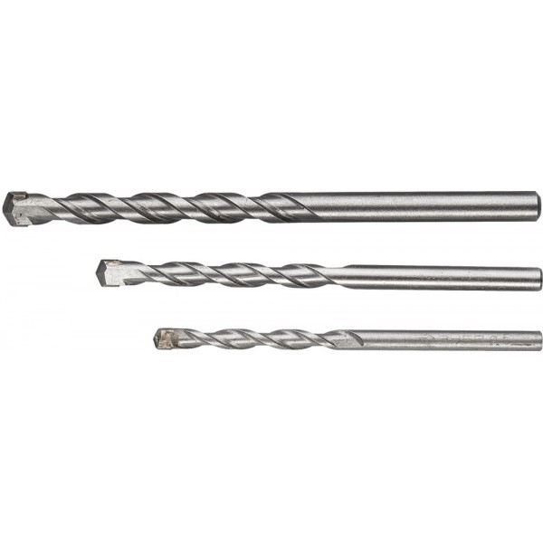 Мастер 3 шт: d 5-6-8 мм набор сверл по бетону ЗУБР