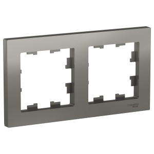 ATLASDESIGN Рамка универсальная 2-м . сталь IP20 Schneider Electric