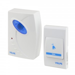 Звонок беспроводной, 80м, 16мелодий, индикатор, бел, блистер UDB-Q025 Volpe