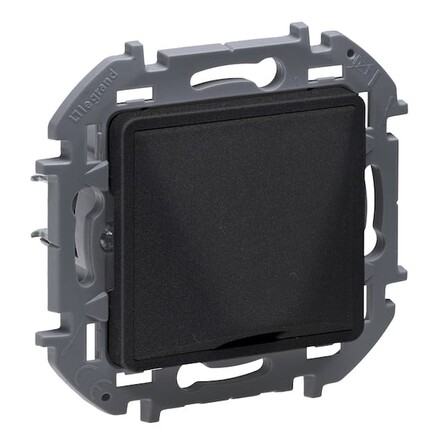 INSPIRIA Механизм вывод кабеля СУ с зажимом для крепления . антрацит IP20 Legrand