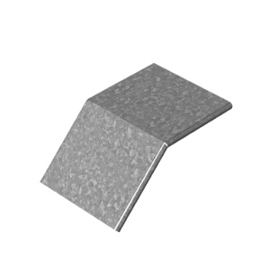 Крышка к угловому соединителю внешнему 45 град. к лотку 600х80, толщ. 1,0 мм, гор. цинк Ostec