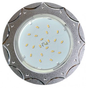 Св-к GX53 H4 DL5384 Звезда Матовый Хром/Алюм.Ecola