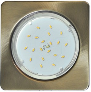 Светильник GX53 H4 плоский квадрат черненая бронза  41x106 Ecola