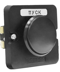 Пост управления ПКЕ 122-1 У2, 10А, 660В, 1 элемент, чёрный гриб, в нишу, IP54 Электротехник