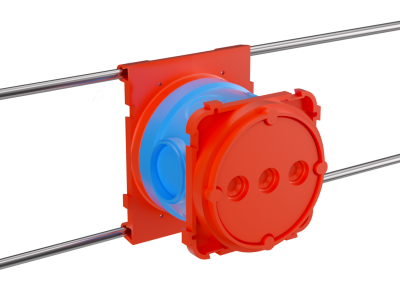 Универсальная установочная коробка для заливки в бетон, 90х71x74мм DKC