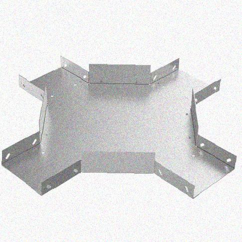 Лоток крестообразный замковый глухой КМЗГ 100х80 УТ1,5, оцинкованный лист, S1,0