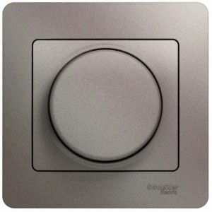 GLOSSA  Диммер поворотный СУ 1 кл в сборе 250В платина IP20 Schneider Electric