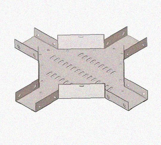 Лоток крестообразный перфорированный КМ 400х80 УТ1,5, оцинкованный лист S1,0