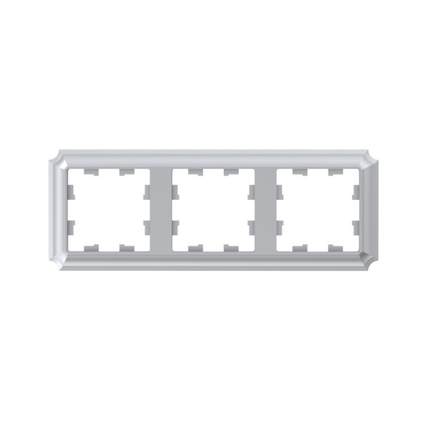 ATLASDESIGN ANTIQUE 3-постовая рамка, универсальная, алюминий Systeme Electric