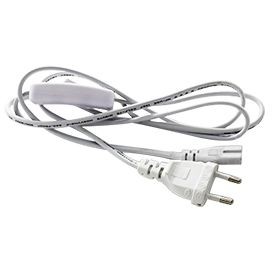 Шнур питания 220V для линейных св-ков T5 вилка, общий выкл. 1м