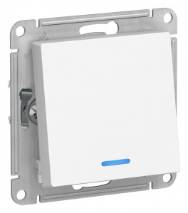 ATLASDESIGN 1-кл ПЕРЕКЛЮЧАТЕЛЬ с подсветкой, сх.6а, 10АХ, механизам, БЕЛЫЙ Schneider Electric