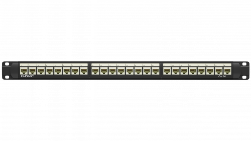 Патч-панель 19",1U,CAT6А, 24 модуля RJ45, неэкранированная DKC