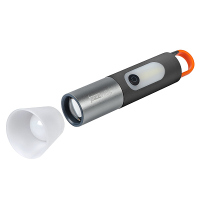 Фонарь светодиодный ручной боковая подсветка литий-ионный аккумулятор Accu1-L5W L3W-bk, Li-Ion JazzWay