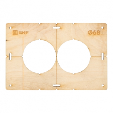 Шаблон для подрозетников c 2 отв, диам, 68 мм Expert EKF