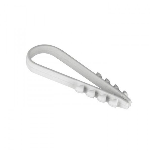 Дюбель-хомут для круглого кабеля (5-10мм) белый (50шт) PROxima EKF