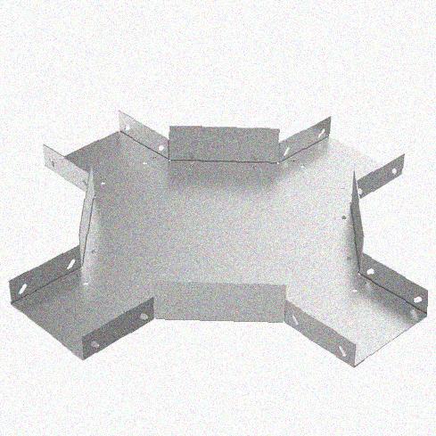 Лоток крестообразный замковый глухой КМЗГ 300х50 УТ1,5, оцинкованный лист, S1,0