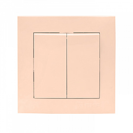 Валенсия Выключатель 2-кл, 10А кремовый EKF