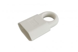 Розетка переносная штепсельная 10А 250В (АБС-пластик, плоский, белый, б/з) (кр.30шт) General