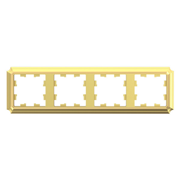 ATLASDESIGN ANTIQUE 4-постовая рамка, универсальная, золото Systeme Electric