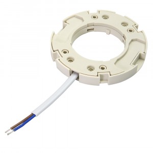 LH50 Патрон GX53, 250V, огнеупорный пластик, медь, цвет белый, размер 75*10мм, длина провода 100мм