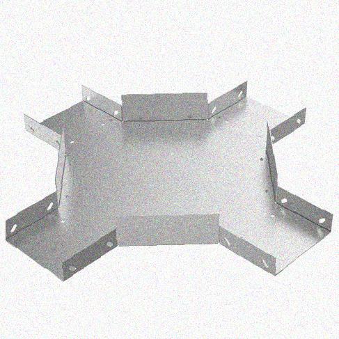 Лоток крестообразный замковый перфорированный КМЗ 400х80 УТ1,5, оцинкованный лист, S1,5