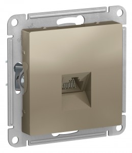 ATLASDESIGN Механизм розетки комп. СУ RJ45 кат.5Е шампань IP 40 Schneider Electric