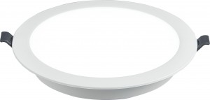 Светильник встраиваемый светодиодный даунлайт (панель) 18W(1860lm) 4500K круг белый IP40 General 