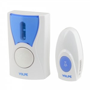 Звонок беспроводной, 80м, 16мелодий, индикатор, бел, блистер UDB-Q027 Volpe