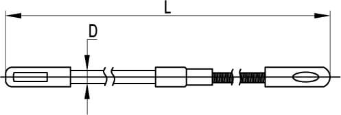 Протяжка из нейлона, д.3мм, 5м DKC