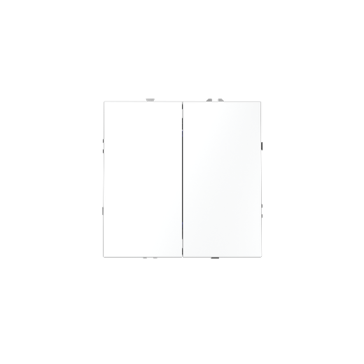 Выключатель с самовозвратом встраиваемый Voltum S70 двухклавишный 10А, (белый матовый)