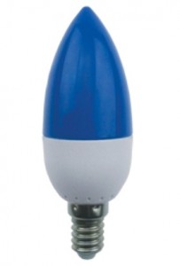 Лампа св/д свеча  6W Е14 синяя матовая ECOLA Лампа св/д свеча  6W Е14 синяя матовая ECOLA