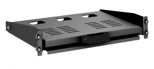 Полка 2U выдвижная для клавиатуры, глубина 300мм, для 19" IT-корпусов, RAL9005 DKC