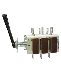 Выключатель-разъединитель ВР32-35 В 71250-32 УХЛ3, 250А, съёмная боковая смещённая рукоятка, 3-х полюсный на два направления, с д/г камерами, IP32