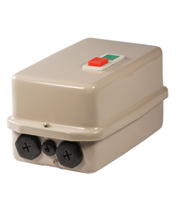 Пускатель э/м ПМЛ-3220Д УХЛ4 Б, 220В/50Гц, 1р+1з, 50А, нереверсивный, с реле РТЛ-2057-2 37-50А, в корпусе из металла IP54, с кнопками ПУСК + СТОП