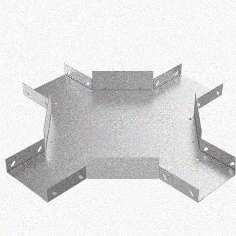 Лоток крестообразный замковый глухой КМЗГ 50х50 УТ1,5, оцинкованный лист, S1,5